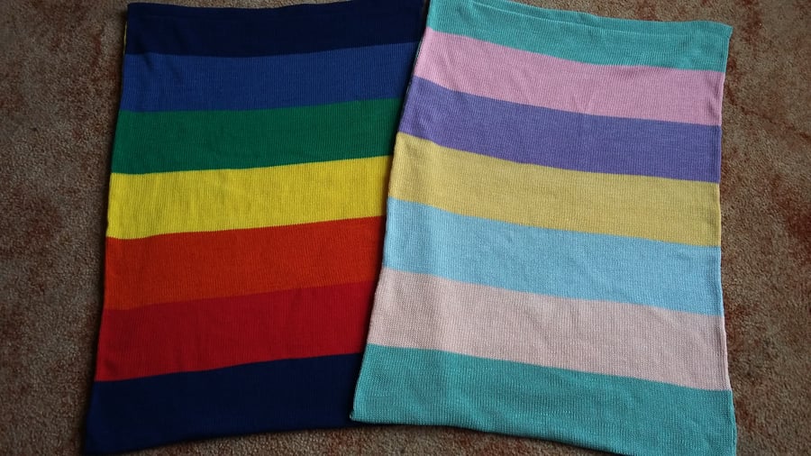 Baby Blanket Wide Stripes Cotton. Seconds Sunday