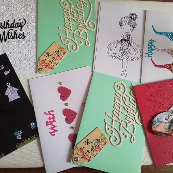 Set of 8 assorted cards. Ref 532. Summer seconds 
