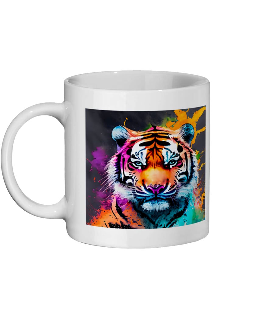 Watercolour Tiger 1 - Bright, Vivid Wildlife Mug
