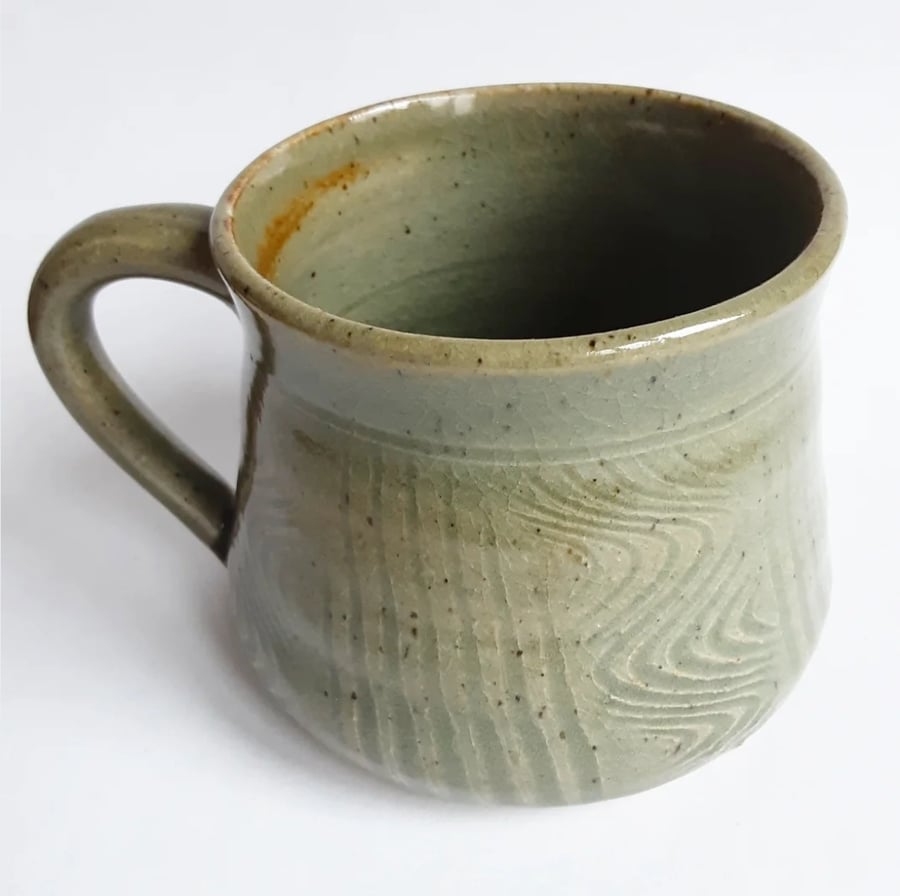 Large Mug Brown Glazed  - Hand Thrown Stoneware Ceramic Mug 