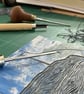 Sentinel Crow fine art lino print - Image 4