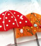 Fused Glass Umbrella Hooks: Kitchen Tea Towel, Dog Lead, Key Holder - Image 3