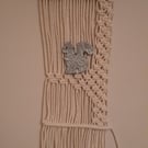 Macrame Wall Hanging - Squirrel Clay Embellishment