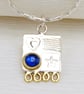 Silver pendant, green spinel necklace, handmade, silver chain, gemstone choice  - Image 8