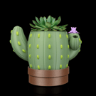 Cactus Self-Watering Planter – Cute 3D Printed Succulent Pot, Fun Indoor Plant H