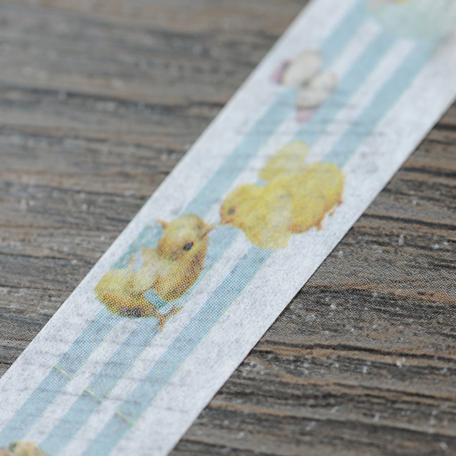 2 x Easter Chick, Spring, Decorative Washi Tape, Cards, Crafts,Tape, 10m