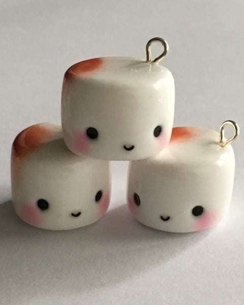 White Toasted Marshmallow Bag Charm 