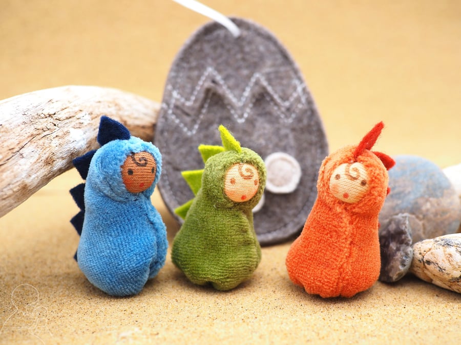 Baby dinosaur in an egg