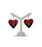 Angolan flag earrings,love Angola,loveheart jewellery,african queen,hand painted - Image 4