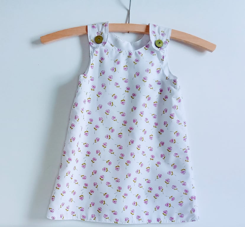 Summer Dress, Age 2 years, A line dress, pinafore,  Summer clothes, floral dress