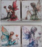Decoupaged Fairy Pencil Holder, Hand-Painted Wooden Desk Organizer, Set of Two - Image 10