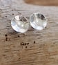 Sterling silver domed stud earrings, unisex silver jewellery, earring studs - Image 9