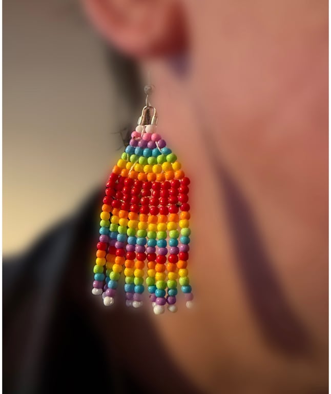 Festival vibe rainbow earrings
