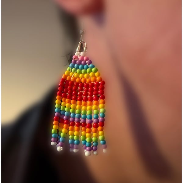 Festival vibe rainbow earrings