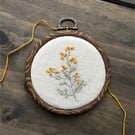 yellow wild flowers small hand embroidery