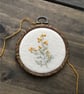 yellow wild flowers small hand embroidery