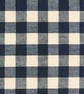 Navy Gingham Linen-Cotton Fabric, Medium Weight, by the metre