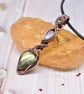 Wire Wrapped Labradorite and Moonstone Necklace - Image 1