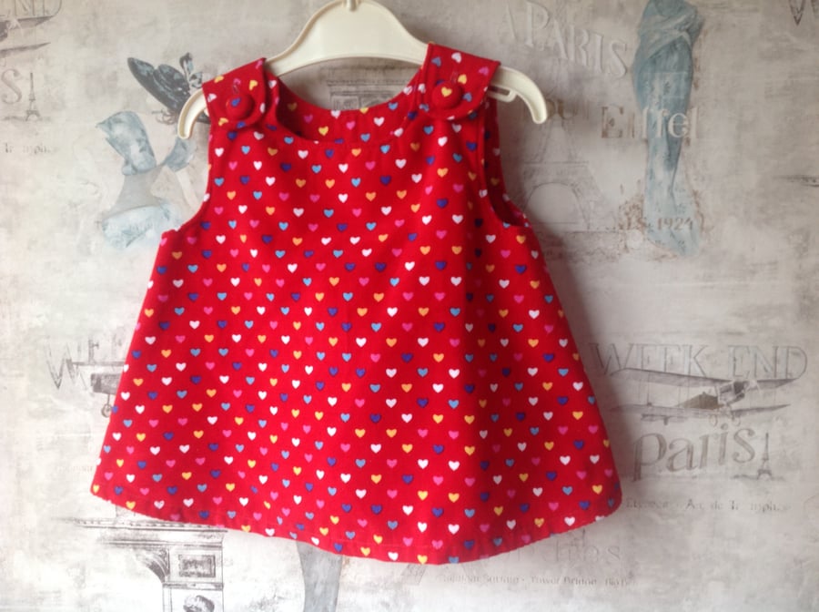 Cute Red Cord Top Age 3-6mths