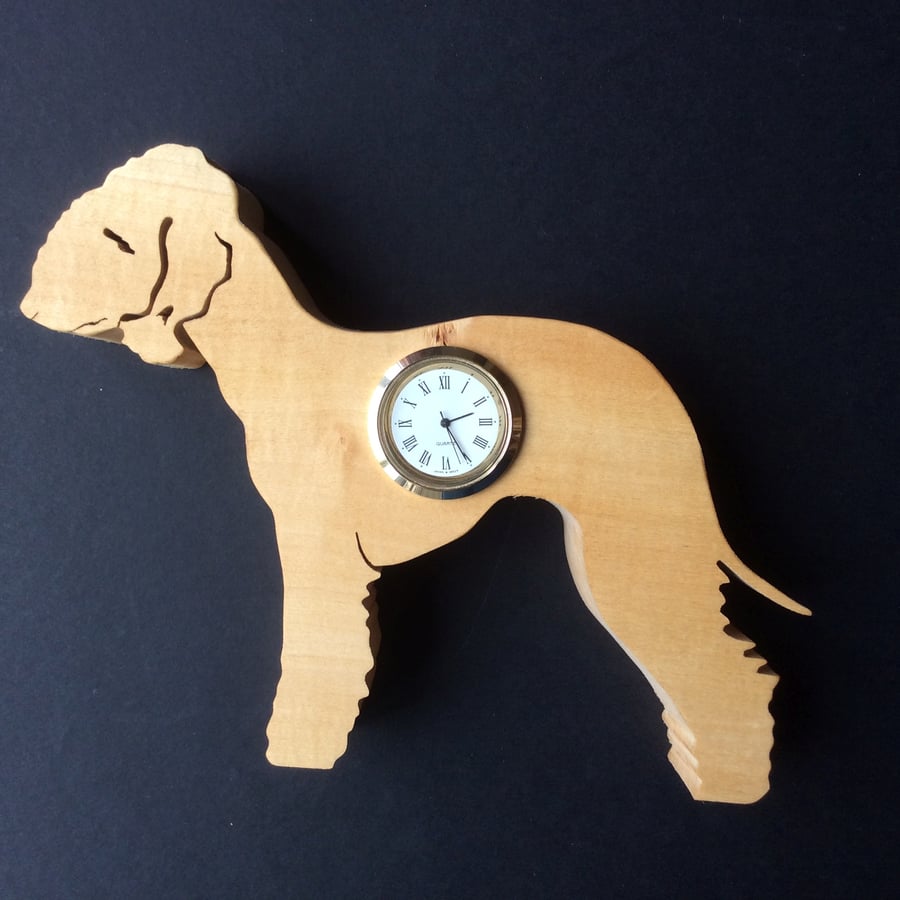 Shaped Bedlington Terrier Clock