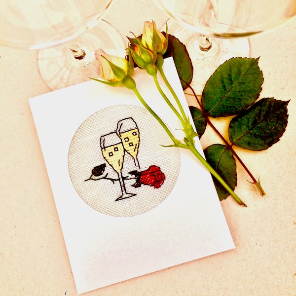 Wedding, Anniversary, Engagement Cross Stitch Card