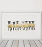Limited Edition Sheep Watercolour Painting Signed Sheep Print