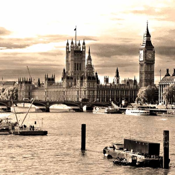 Big Ben Houses of Parliament Westminster Bridge London Photograph Print