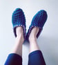 Petrol Ballerina Crochet Slippers Socks  - Image 6