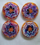 Round Bloom Coaster set of 4