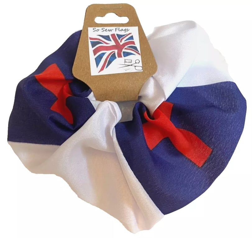 Christian Religion Flag Hair Scrunchie Scrunchies Accessory Band Elastic