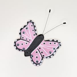 Butterfly fridge magnet, clay butterfly decoration, pretty gift for her