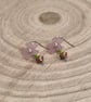 Sterling silver flower pot earrings, floral jewellery (EAR-0015)