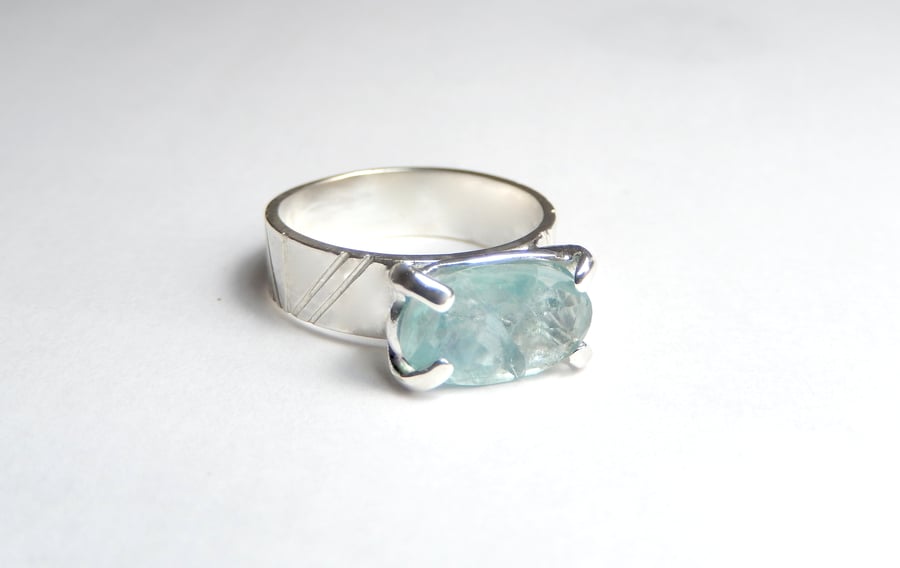 Sterling silver Fluorite ring