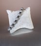 Bracelet grey Druzy and Hematite stretchy handmade  - Image 7