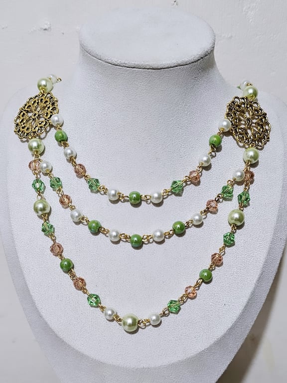 Gold Medallion Spring Necklace