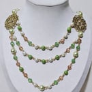 Gold Medallion Spring Necklace