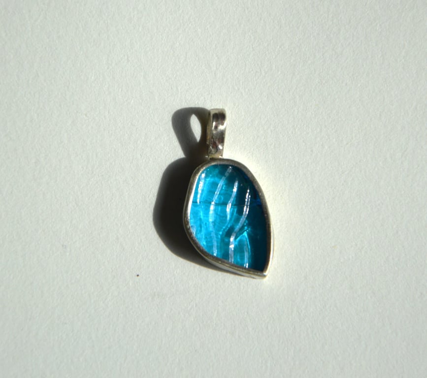 Blue glass pendant