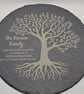 Personalised Family Tree Slate Serving Platter 30cm, Engraved Family Name, Tree  - Image 3