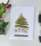 Handmade Real Pressed Ferns Christmas Tree Card - Image 1
