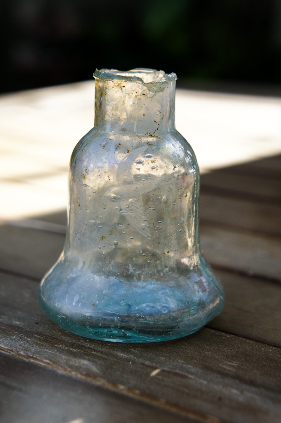 Bell Glass Hand Engraved Swallow