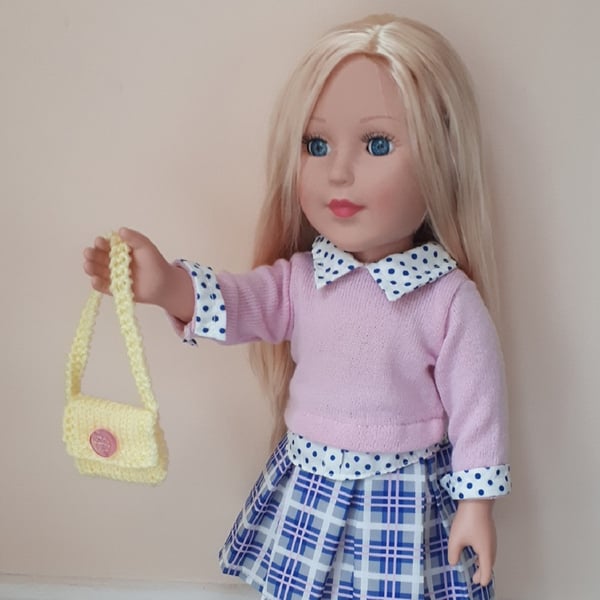 KNITTING PATTERN PDF Lemon Bag for Doll