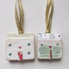 Set of 2 Painted Christmas House Hanging Decorations