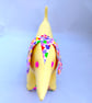 Pin Cushion Sausage Dog in yellow and multi colours - Image 2