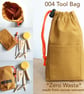 Potters apron, canvas pleated pinafore, split leg, 3 pockets. Ochre No14:2 - Image 10