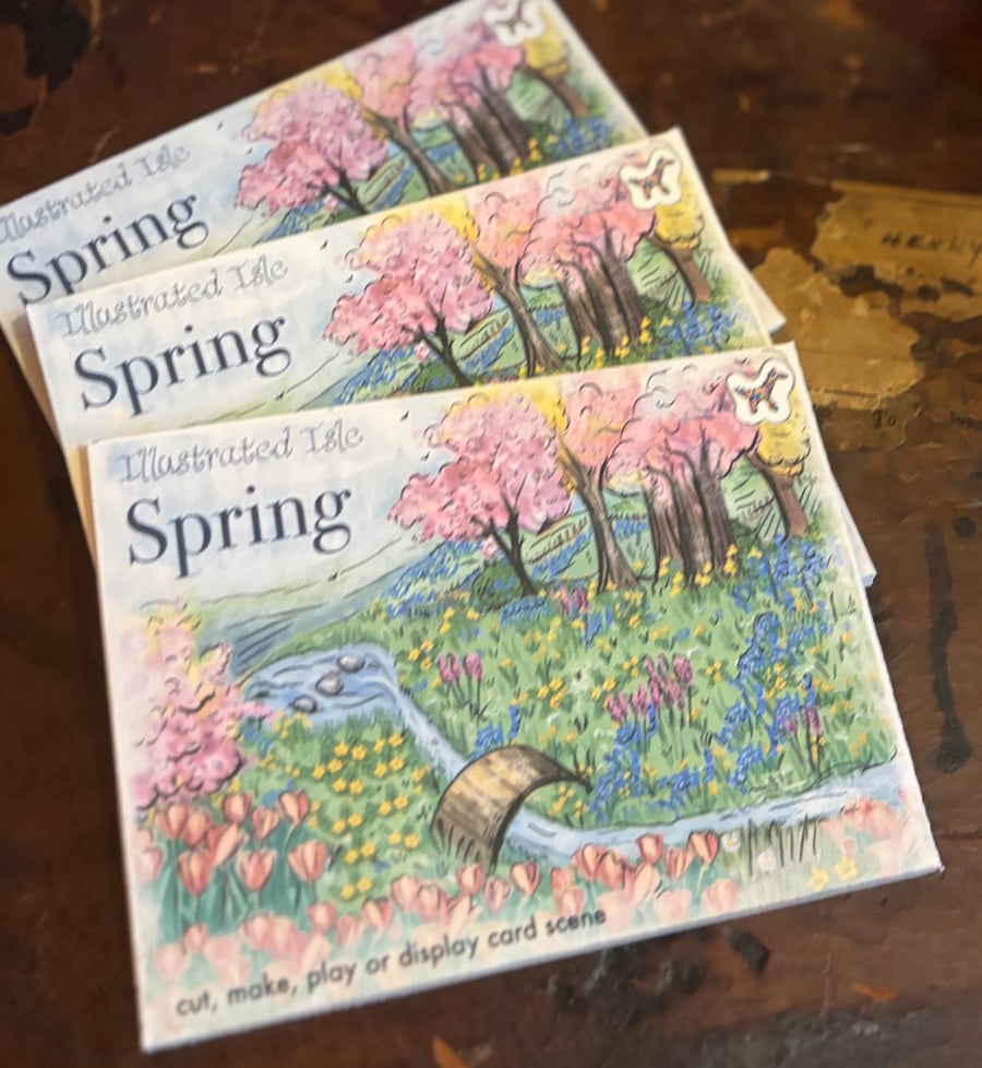 Spring. Illustrated Isle cut out and make pack