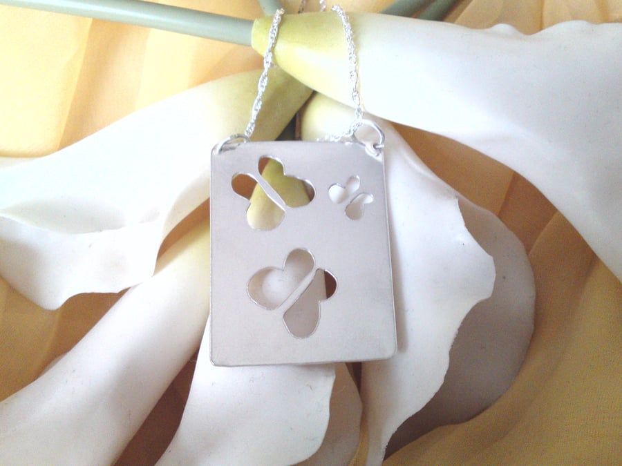 Butterfly panel necklace