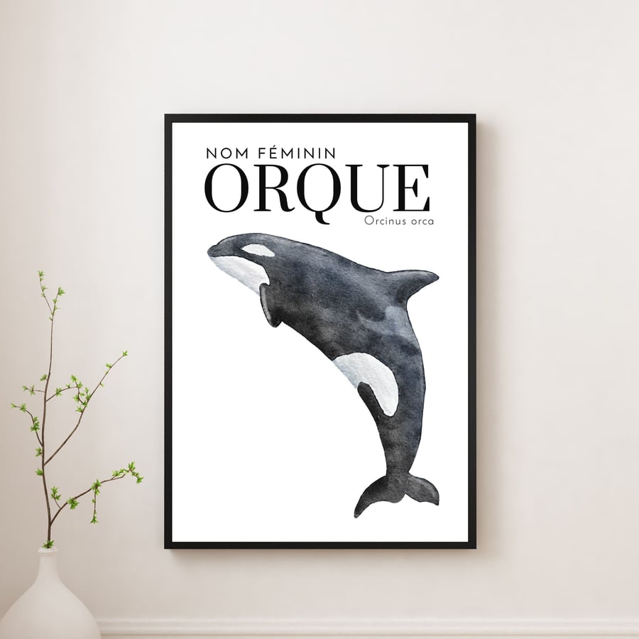Killer Whale Print, Orca Print, Nautical Home Decor