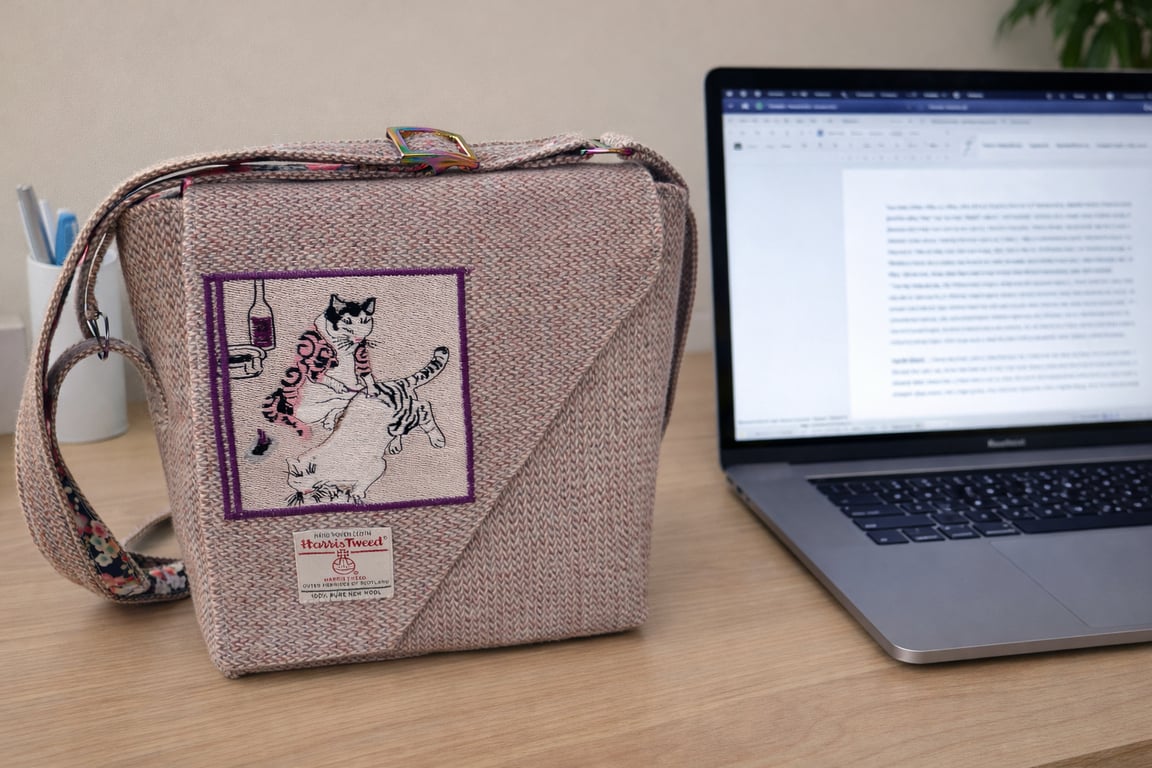 A Harris Tweed Large Crossbody Bag or Satchel