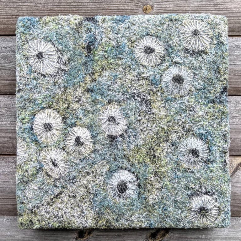 Coastal Dreams Textile Art Blue Haze