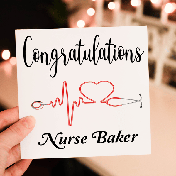 Congratulations Nurse Graduation Card, Your Graduating Card, Personalised Card 